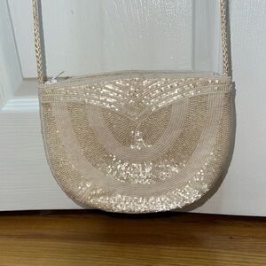 Elegant Cream Sequin Women's Bag